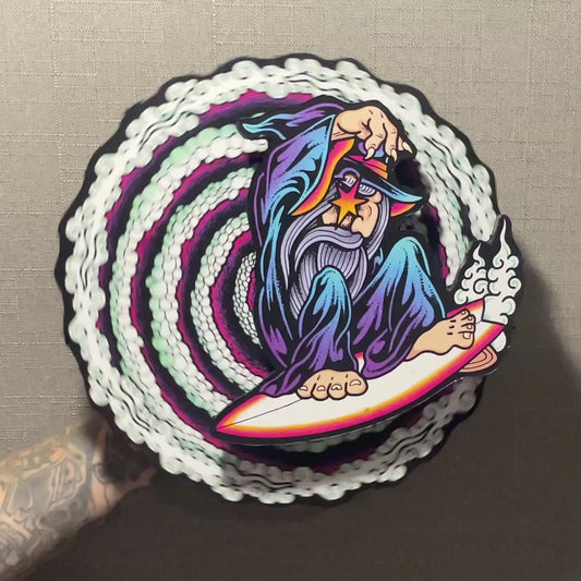 Wall hanging Spinning Surf Wizard