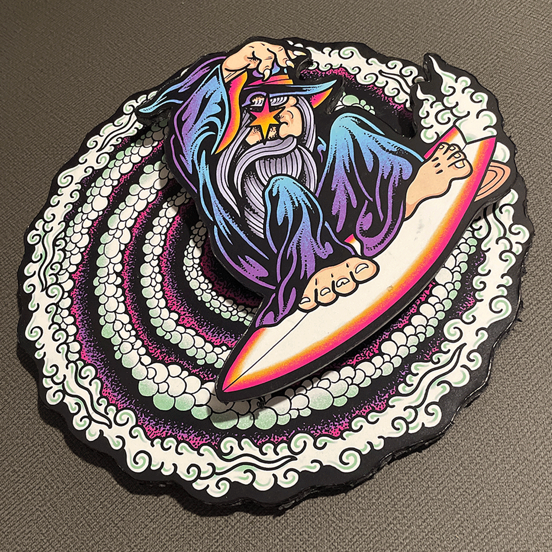 Wall hanging Spinning Surf Wizard